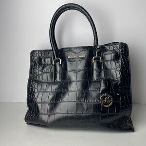 Michael Kors Dillon Large Croc Embossed Satchel